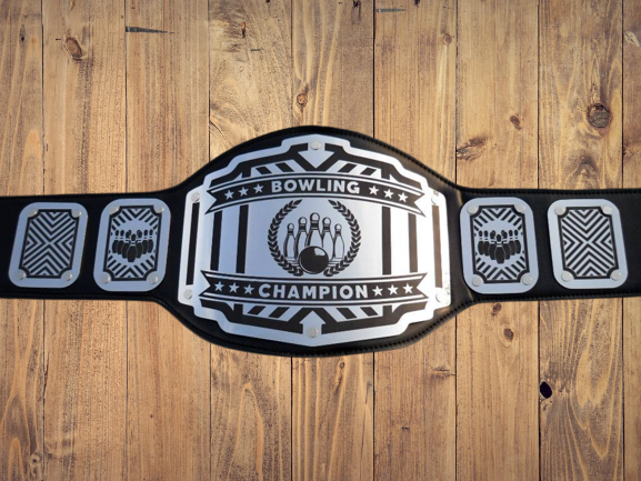 Bowling Champion Championship Title Belt Handcrafted Metal plates Adult Size wwf wcw nwo roh ecw wwe legend model