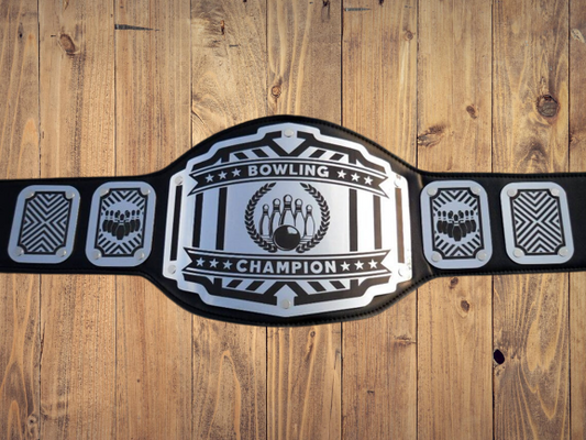 Bowling Champion Championship Title Belt Handcrafted Metal plates Adult Size wwf wcw nwo roh ecw wwe legend model