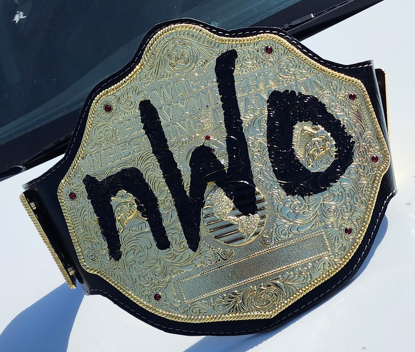 nWo World Heavyweight Championship Replica Belt 6MM Thick plates