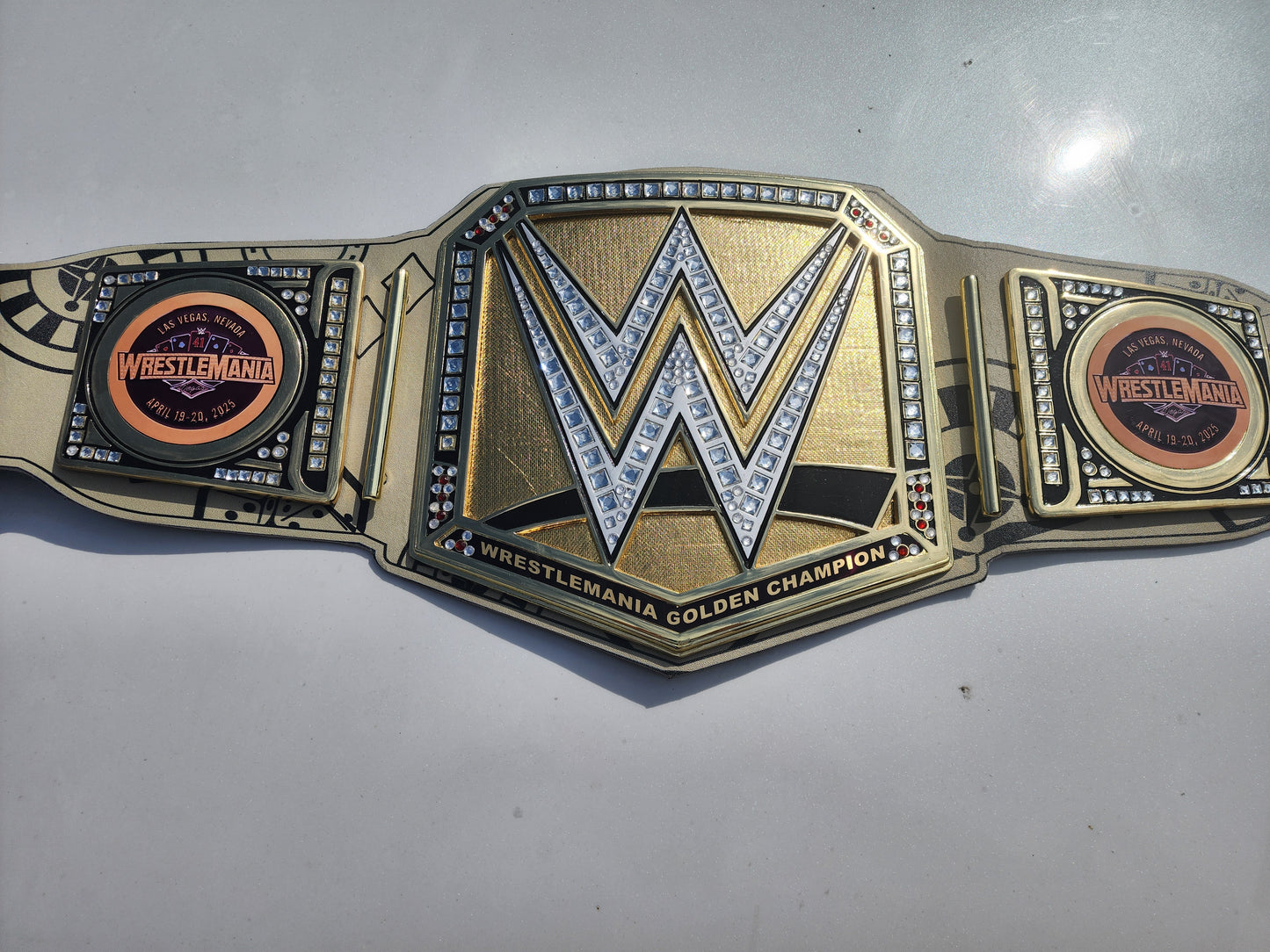 WrestleMania 41 Golden Championship Title Belt 4MM