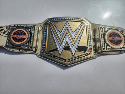 WrestleMania 41 Golden Championship Title Belt 4MM