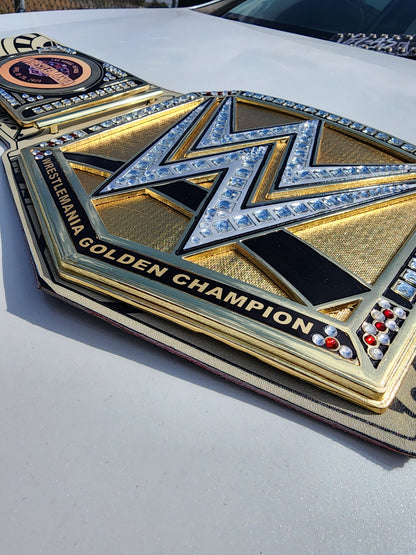 WrestleMania 41 Golden Championship Title Belt 4MM