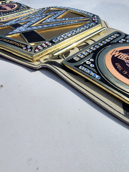 WrestleMania 41 Golden Championship Title Belt 4MM