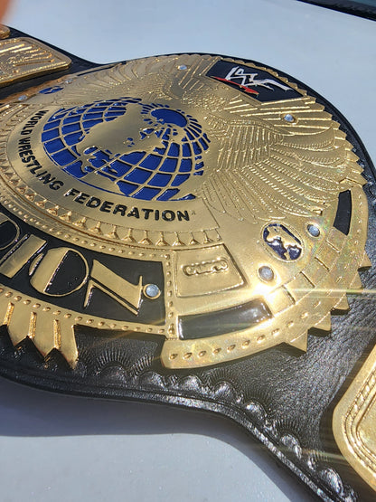 WWF Big Eagle  World Championship Belt  24K Real Gold Plated 4MM ZINC