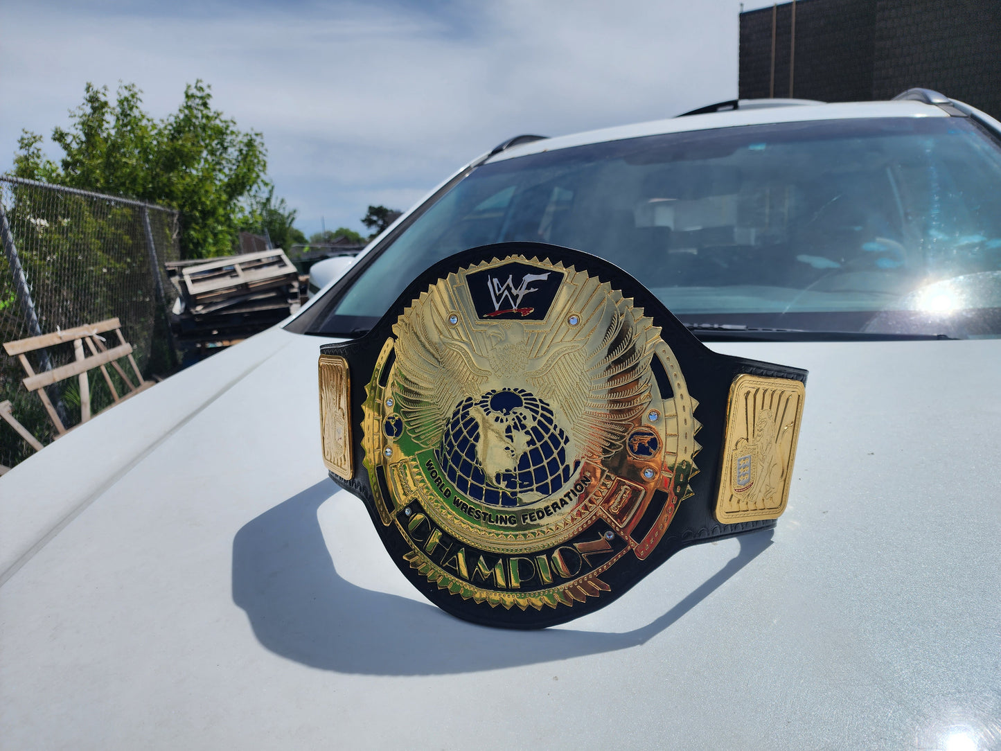 WWF Big Eagle  World Championship Belt  24K Real Gold Plated 4MM ZINC