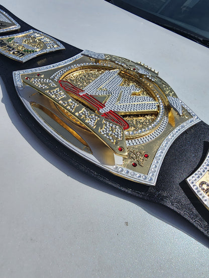 World Heavyweight Championship Spinner Belt Replica Title Belt Adult 4MM