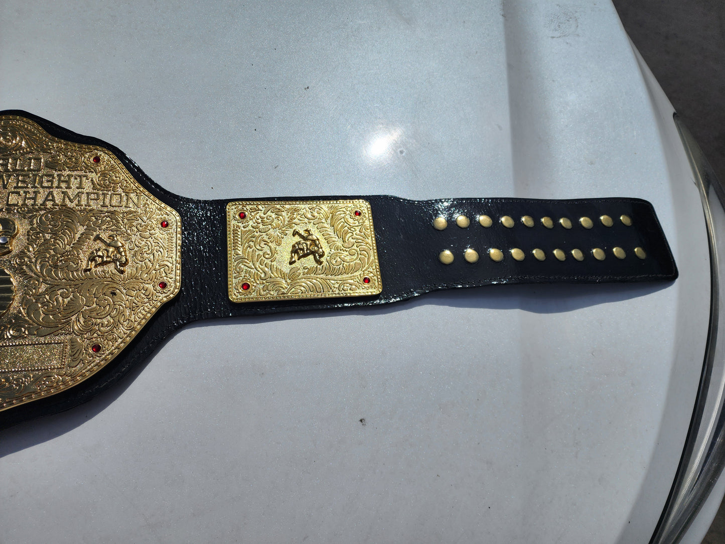 Big Gold Wrestling Belt – Rope Like Borders 6MM Zinc Thick plates