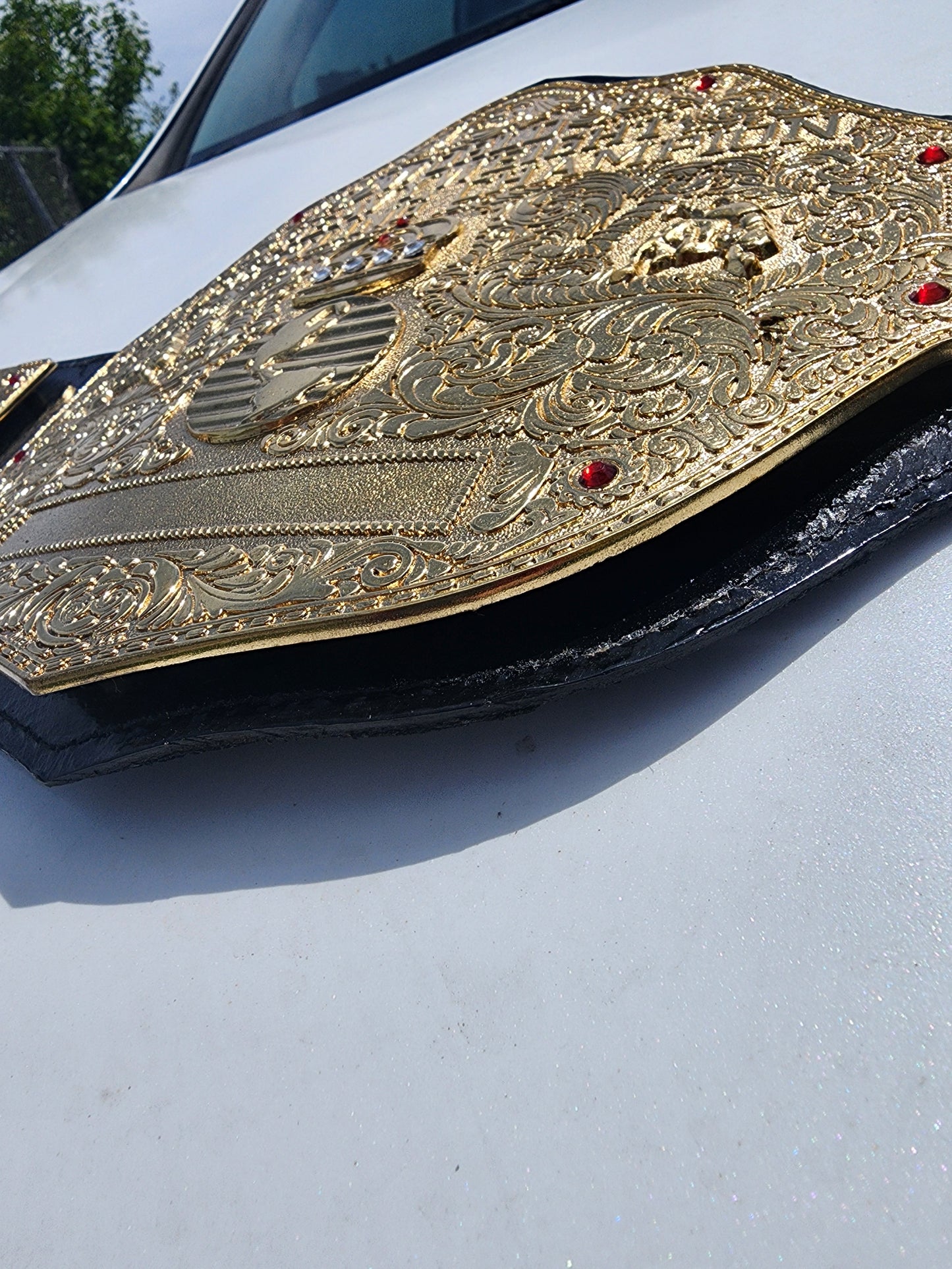 Big Gold Wrestling Belt – Rope Like Borders 6MM Zinc Thick plates