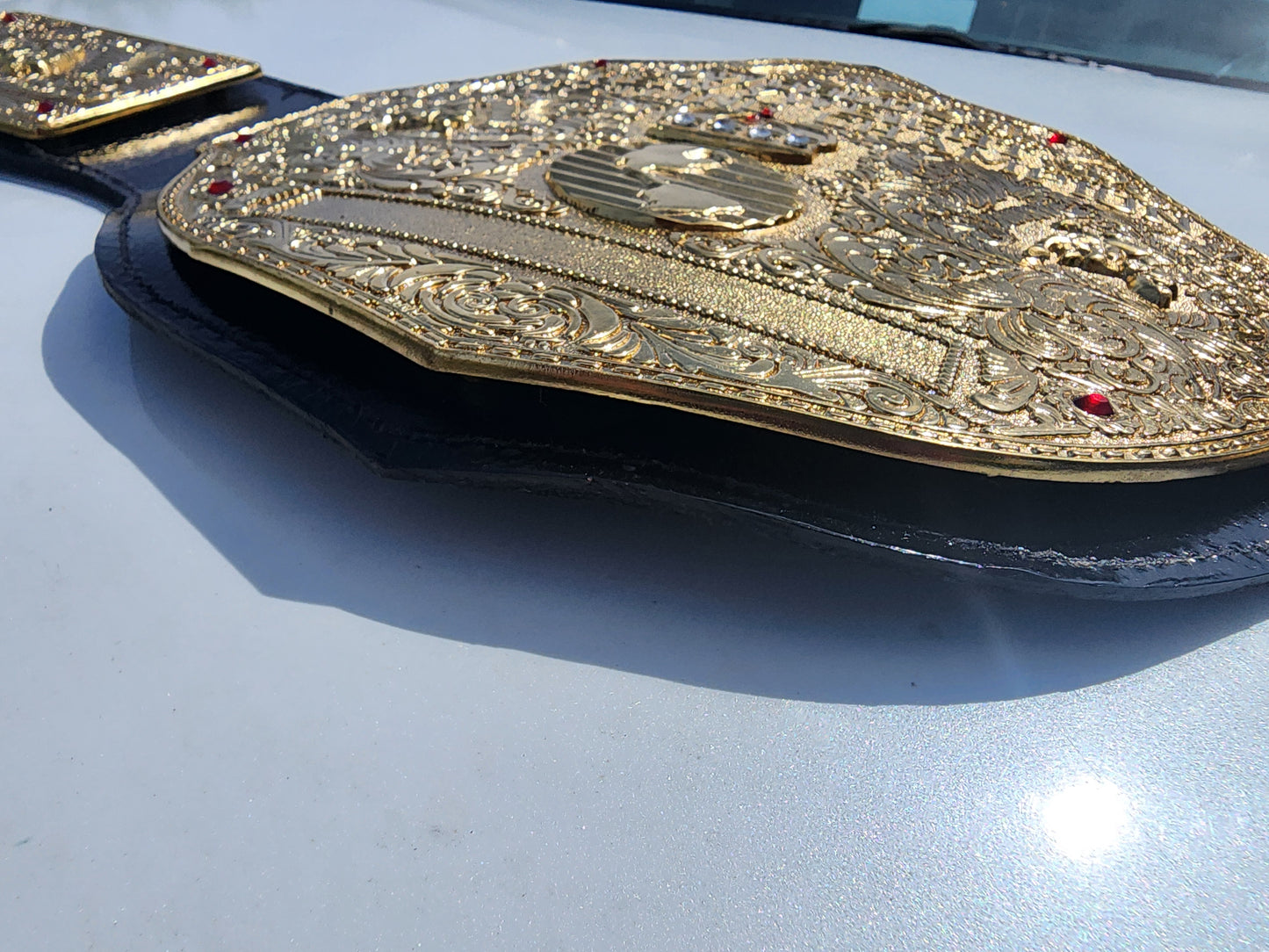Big Gold Wrestling Belt – Rope Like Borders 6MM Zinc Thick plates