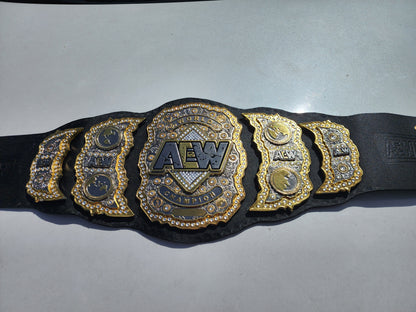 AEW Triple layer World Championship Belt Replica – Adult Size Wrestling Title Belt  Premium Collectible Fan Gift 4mm Zinc