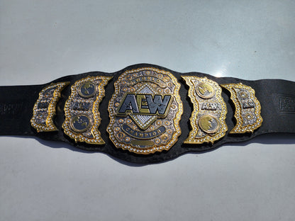 AEW Triple layer World Championship Belt Replica – Adult Size Wrestling Title Belt  Premium Collectible Fan Gift 4mm Zinc