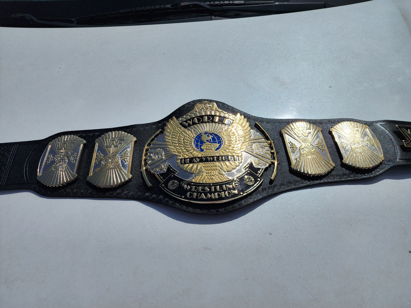 WWF Winged Eagle World Heavyweight Championship Replica Belt Gold & Silver 4MM