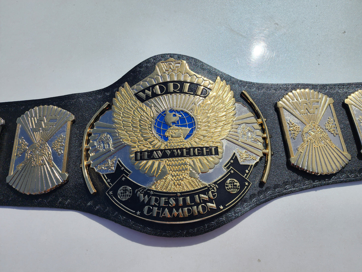 WWF Winged Eagle World Heavyweight Championship Replica Belt Gold & Silver 4MM