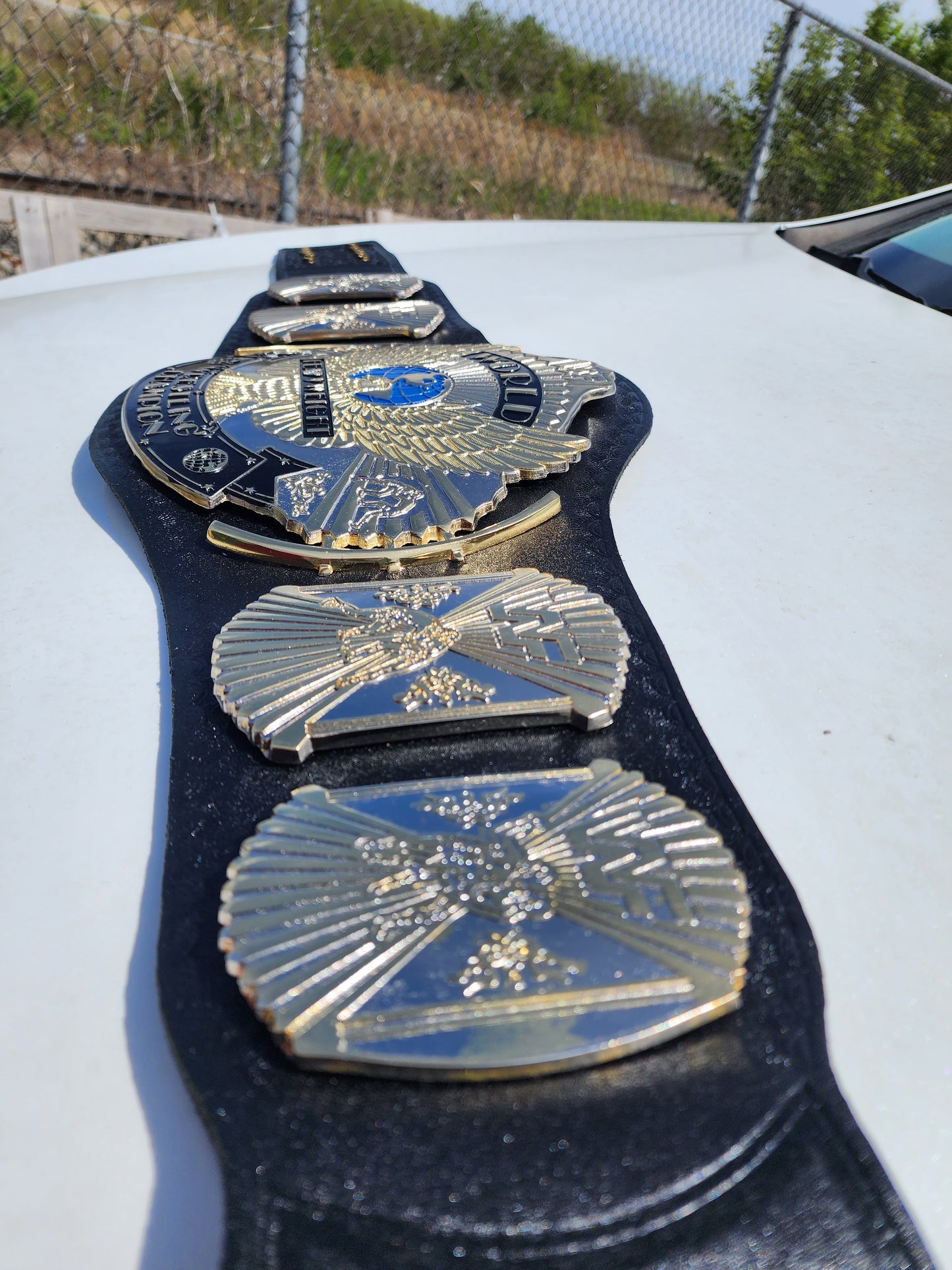 WWF Winged Eagle World Heavyweight Championship Replica Belt Gold & Silver 4MM