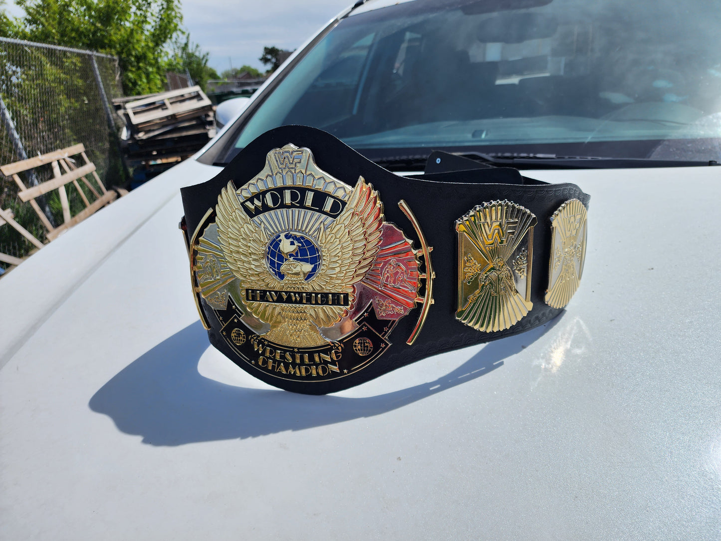WWF Winged Eagle World Heavyweight Championship Replica Belt Gold & Silver 4MM