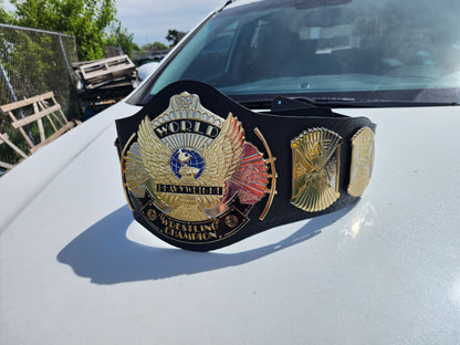 WWF Winged Eagle World Heavyweight Championship Replica Belt Gold & Silver 4MM