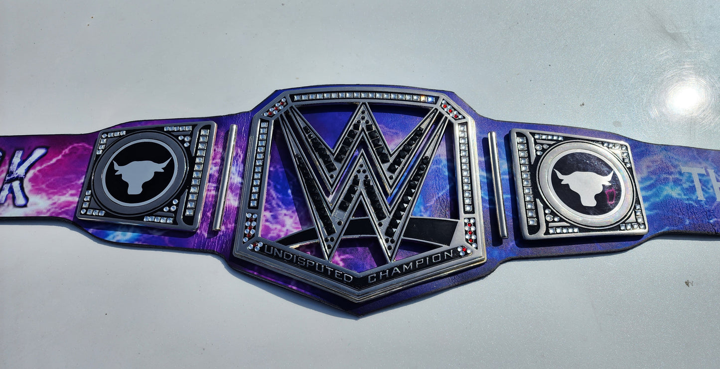The Rock Undisputed WWE Universal Championship Replica Belt - Purple Bull 4MM