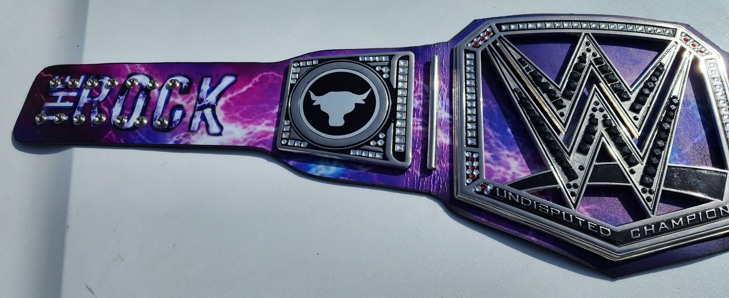 The Rock Undisputed WWE Universal Championship Replica Belt - Purple Bull 4MM