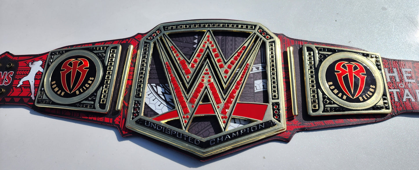 Roman Reigns Undisputed WWE Championship Replica Belt - Tribal Chief Red 4MM