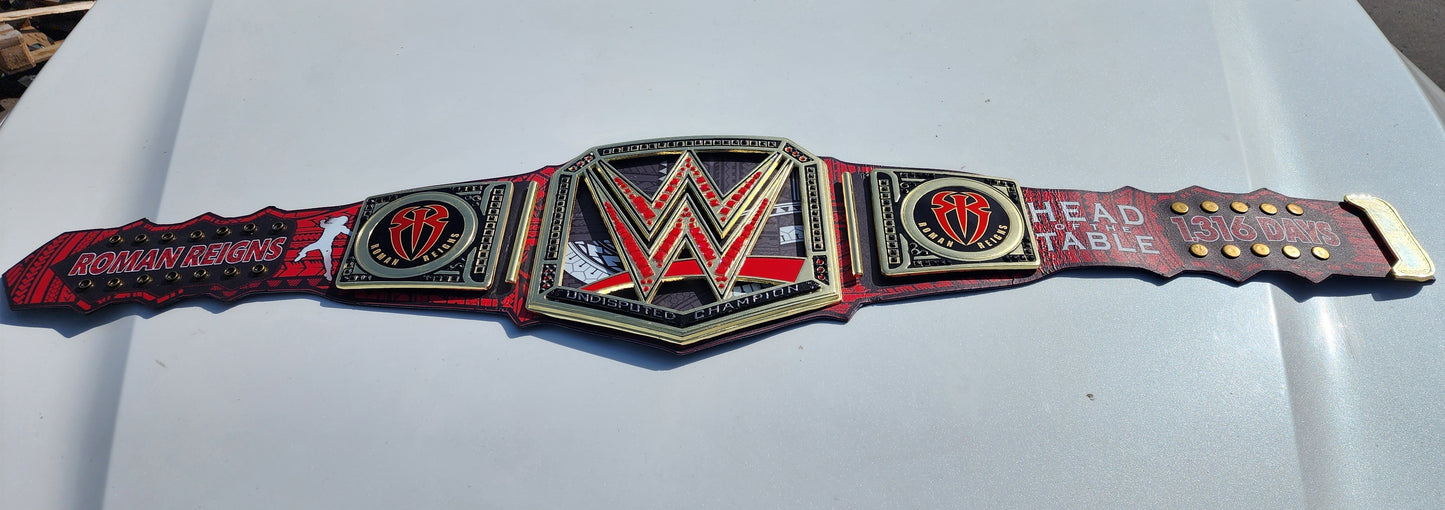 Roman Reigns Undisputed WWE Championship Replica Belt - Tribal Chief Red 4MM