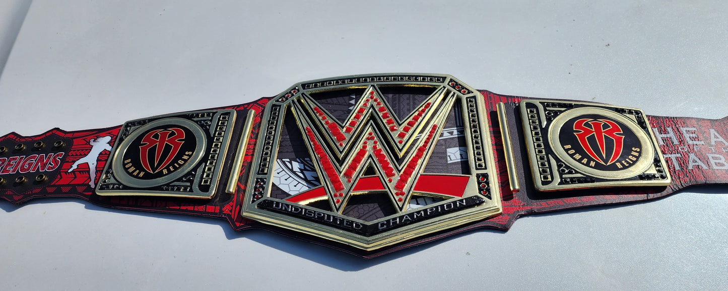 Roman Reigns Undisputed WWE Championship Replica Belt - Tribal Chief Red 4MM