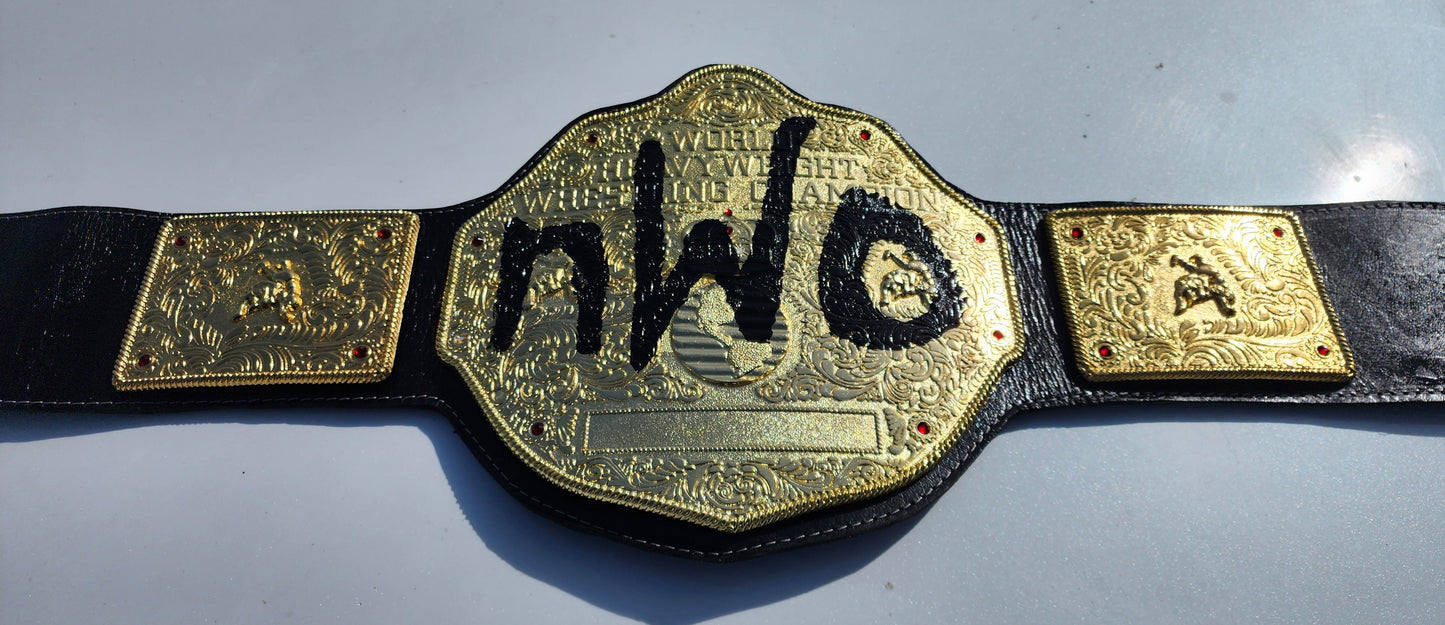 nWo World Heavyweight Championship Replica Belt 6MM Thick plates