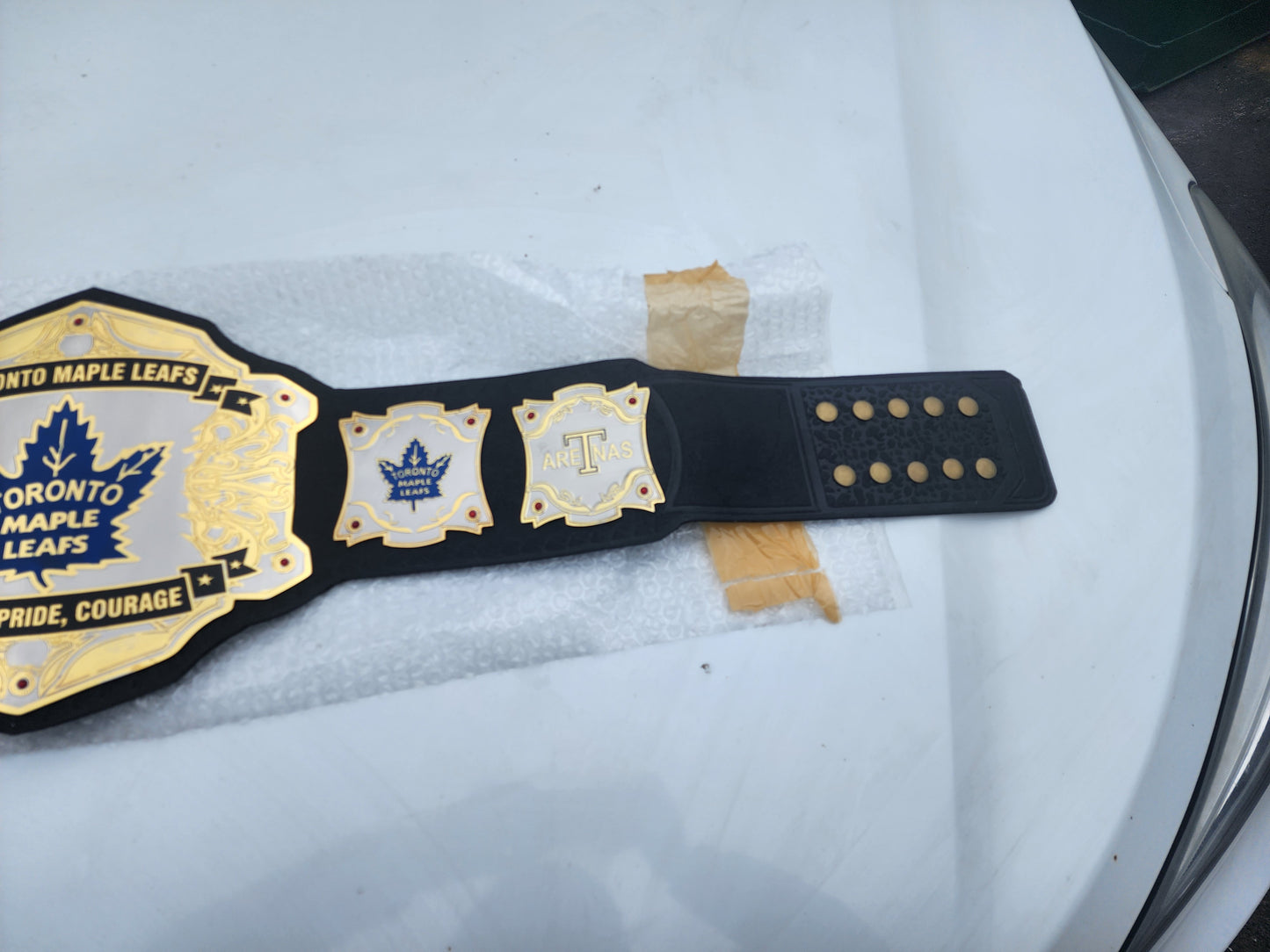 Toronto Maple Leafs Custom Championship Belt - Honor Pride Courage 2MM