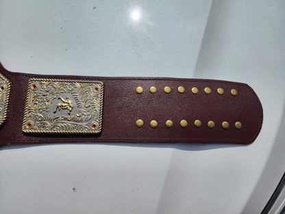 BIG GOLD World Heavyweight Championship Wrestling Belt Adult 6MM Zinc Dual Plate