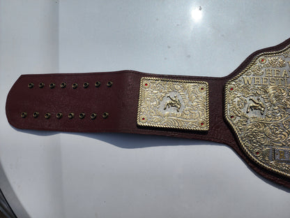 BIG GOLD World Heavyweight Championship Wrestling Belt Adult 6MM Zinc Dual Plate