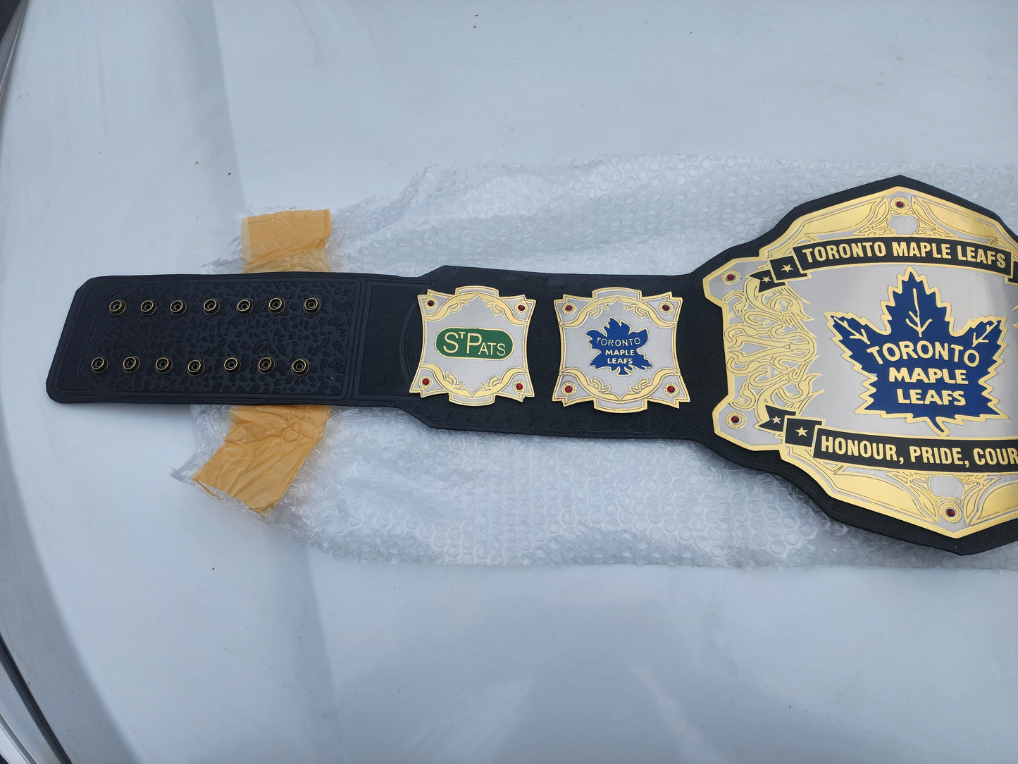 Toronto Maple Leafs Custom Championship Belt - Honor Pride Courage 2MM