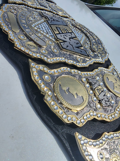 AEW World Championship Belt Replica – Adult Size Wrestling Title Belt  Premium Collectible Fan Gift 4mm Zinc