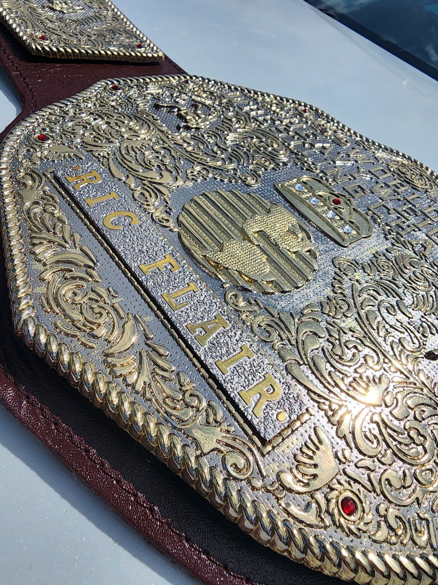 BIG GOLD World Heavyweight Championship Wrestling Belt Adult 6MM Zinc Dual Plate