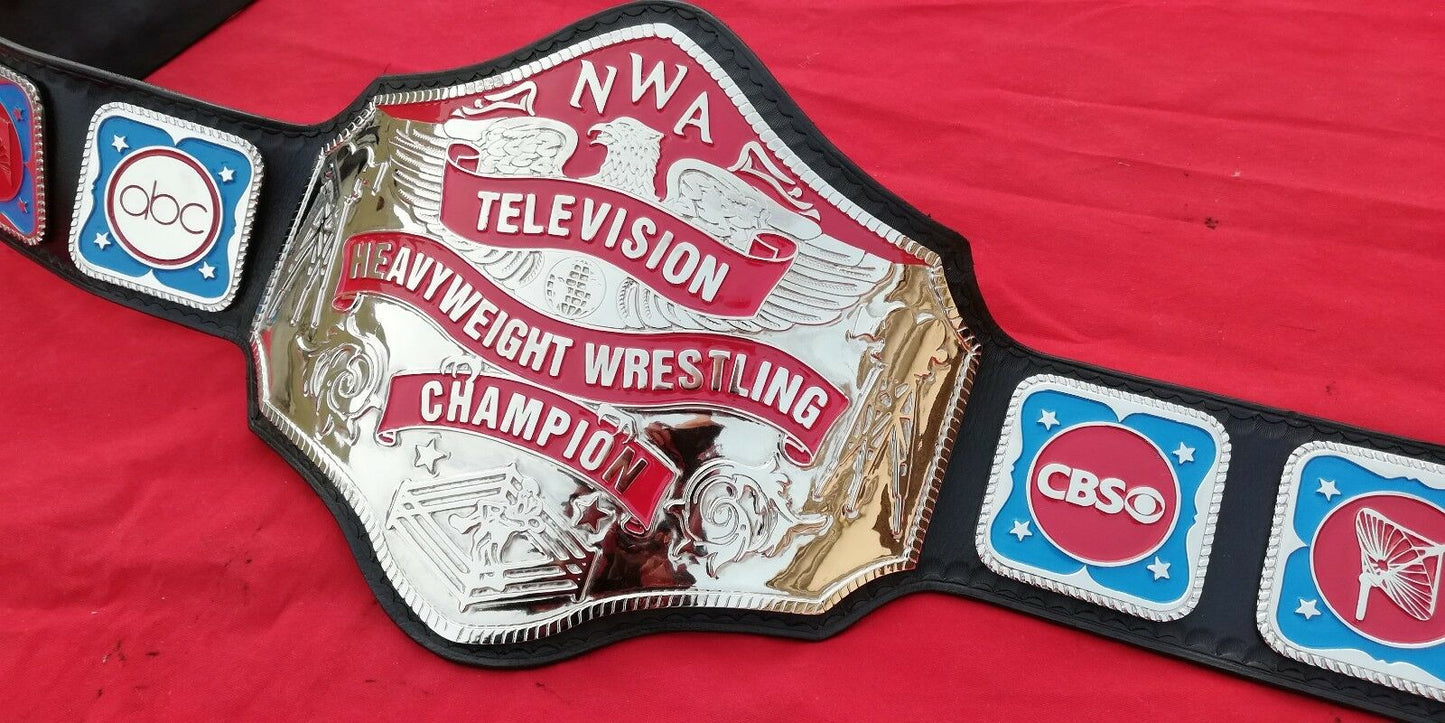 Nwa Television Heavyweight Wrestling Championship Belt  4MM ZINC