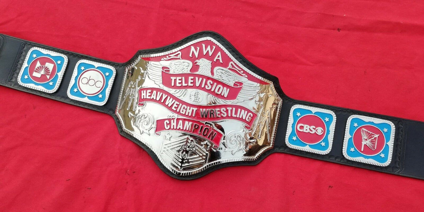 Nwa Television Heavyweight Wrestling Championship Belt  4MM ZINC