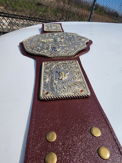 BIG GOLD World Heavyweight Championship Wrestling Belt Adult 6MM Zinc Dual Plate