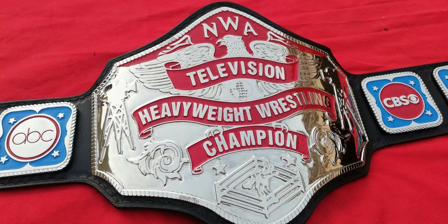 Nwa Television Heavyweight Wrestling Championship Belt  4MM ZINC