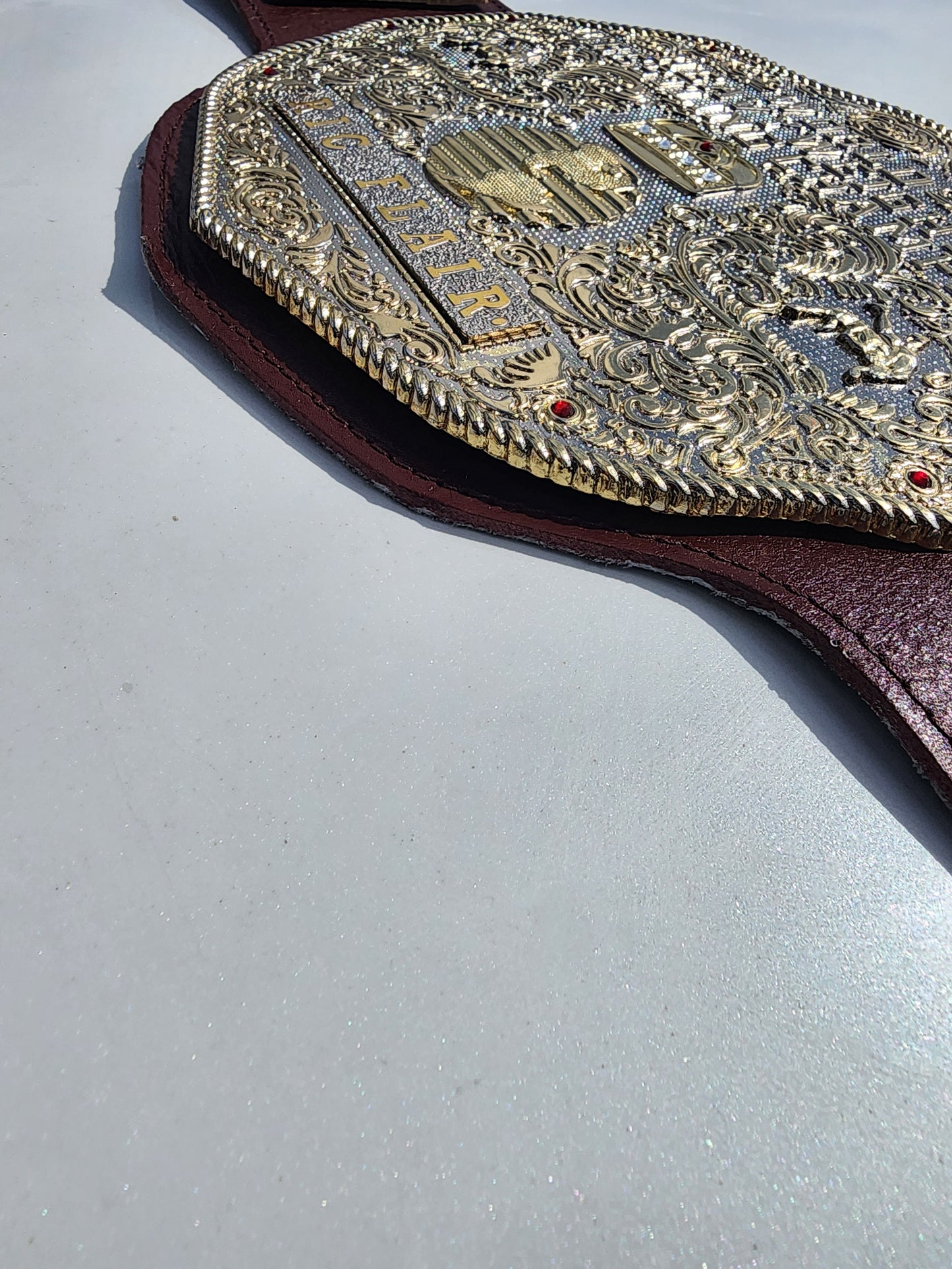 BIG GOLD World Heavyweight Championship Wrestling Belt Adult 6MM Zinc Dual Plate