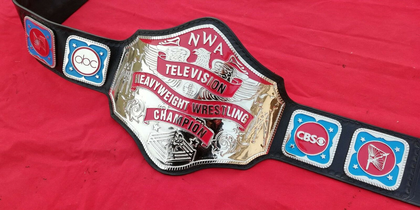 Nwa Television Heavyweight Wrestling Championship Belt  4MM ZINC