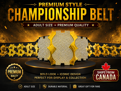 Million Dollar Man Wrestling Championship Belt 4MM
