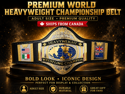 HULK HOGAN 86 WORLD HEAVYWEIGHT WRESTLING CHAMPIONSHIP Belt Replica 4mm