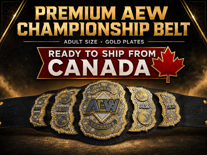 AEW Triple layer World Championship Belt Replica – Adult Size Wrestling Title Belt  Premium Collectible Fan Gift 4mm Zinc