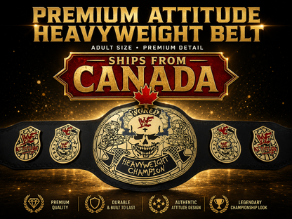 Smoking Skull Attitude Era Heavyweight Championship Skull Belt Replica 4MM