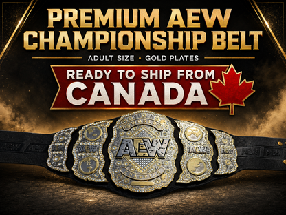 AEW World Championship Belt Replica – Adult Size Wrestling Title Belt  Premium Collectible Fan Gift 4mm Zinc