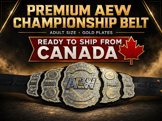 AEW World Championship Belt Replica – Adult Size Wrestling Title Belt  Premium Collectible Fan Gift 4mm Zinc