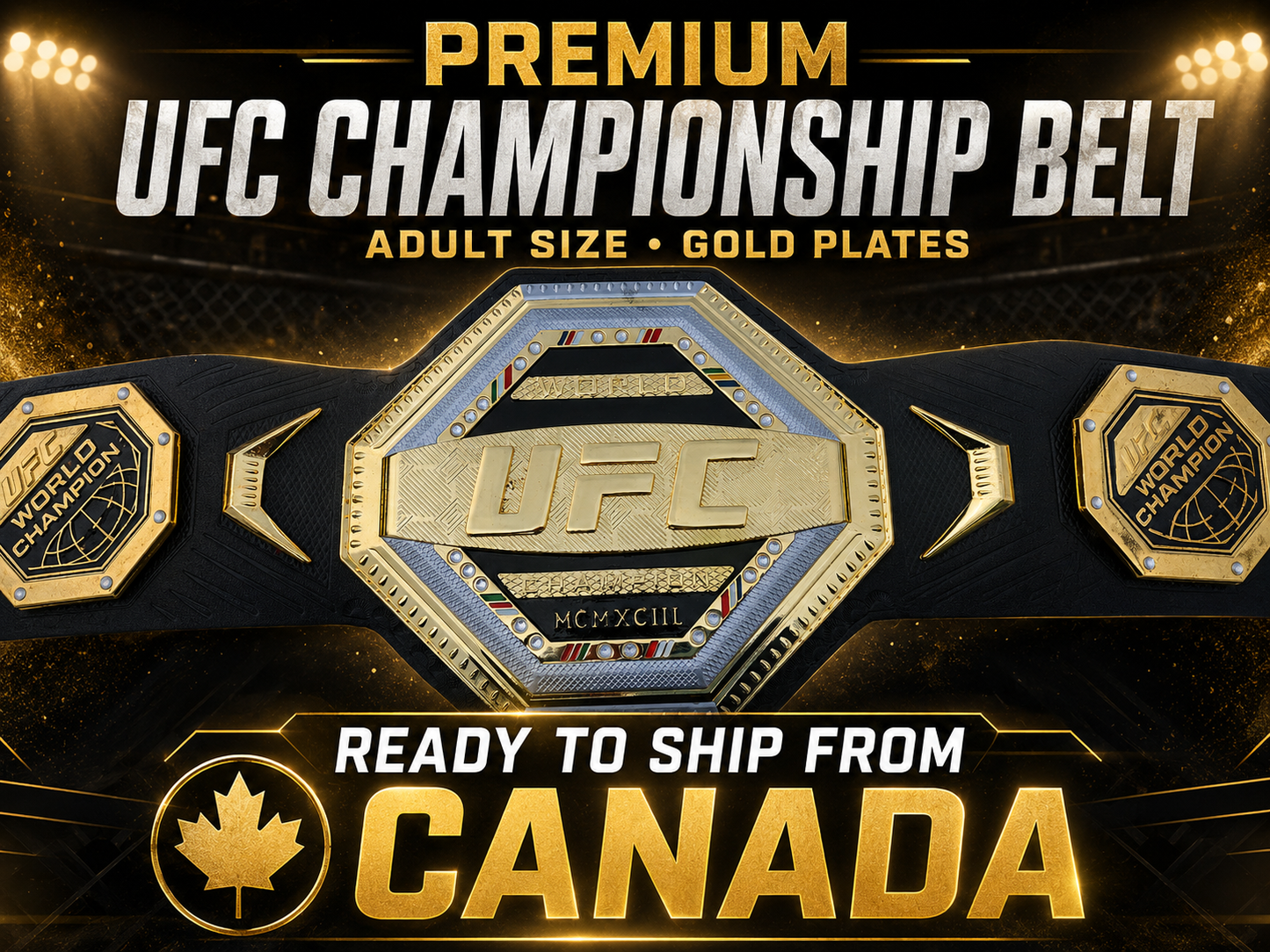 UFC LEGACY CHAMPIONSHIP Title belt Replica Adult size 3D belt