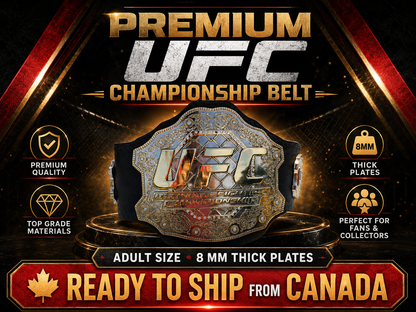 8mm Thick Plates Classic UFC. Fighter Boxing Championship Belt Adults