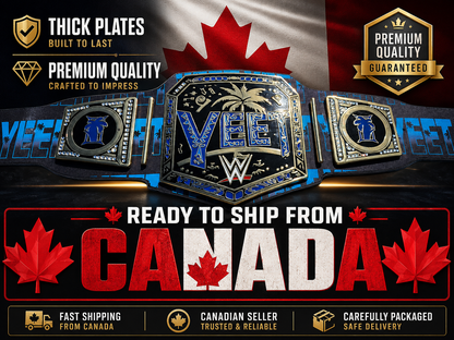 New YEET Heavyweight Wrestling Championship Title Belt Replica 4MM
