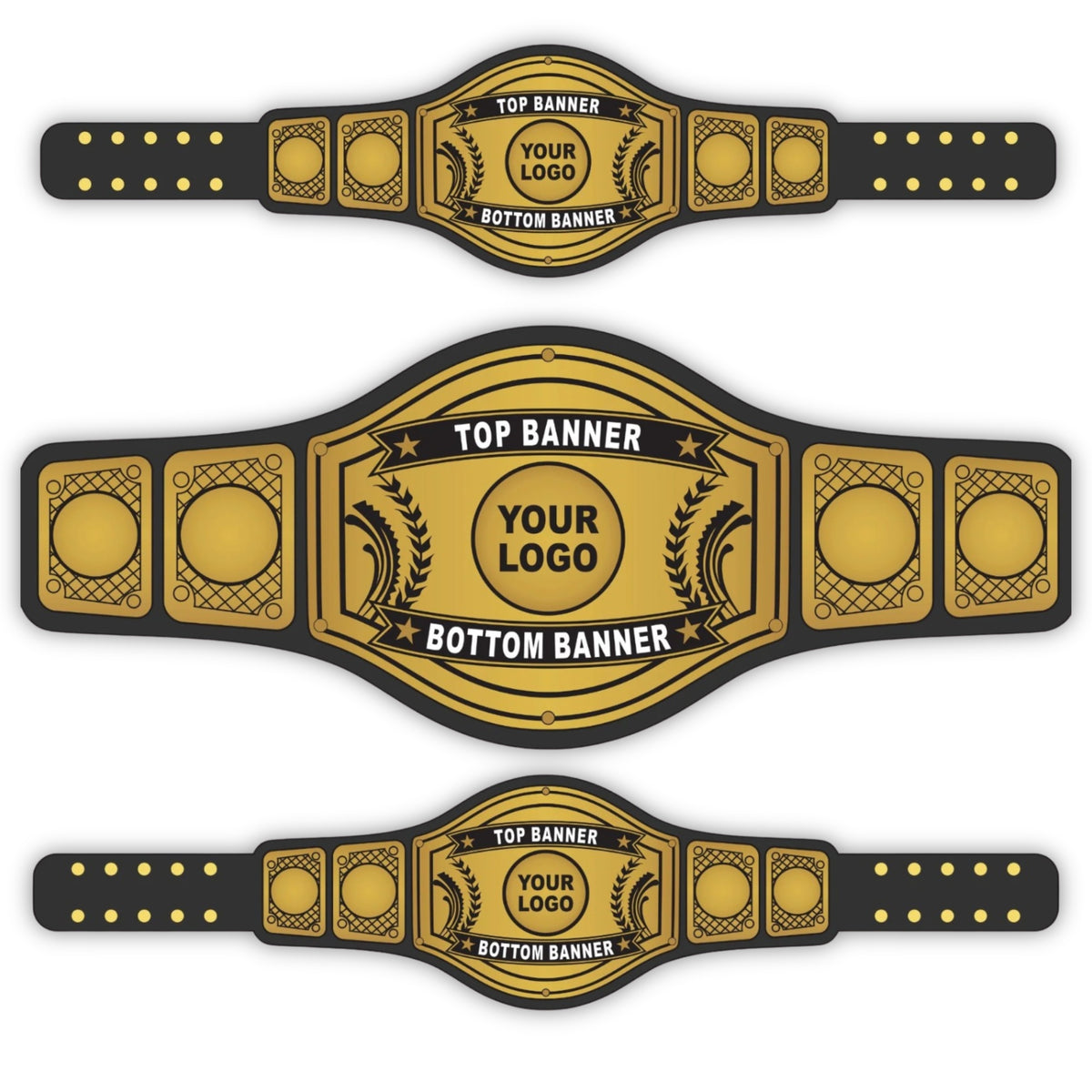 Custom Championship Belt, Personalized Wrestling Side plates, Leather Strap