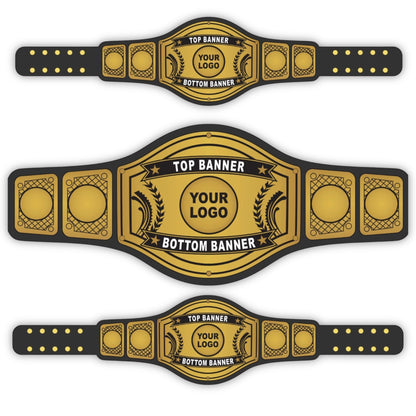 Custom Championship Belt, Personalized Wrestling Side plates, Leather Strap
