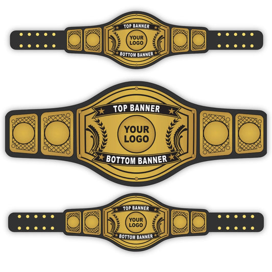 Custom Championship Belt, Personalized Wrestling Side plates, Leather Strap